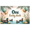 Duck Celebration Display Nature Inspired Kids Party Banner Pond Themed Banner Balloon Decor Lucky Celebration Banner
