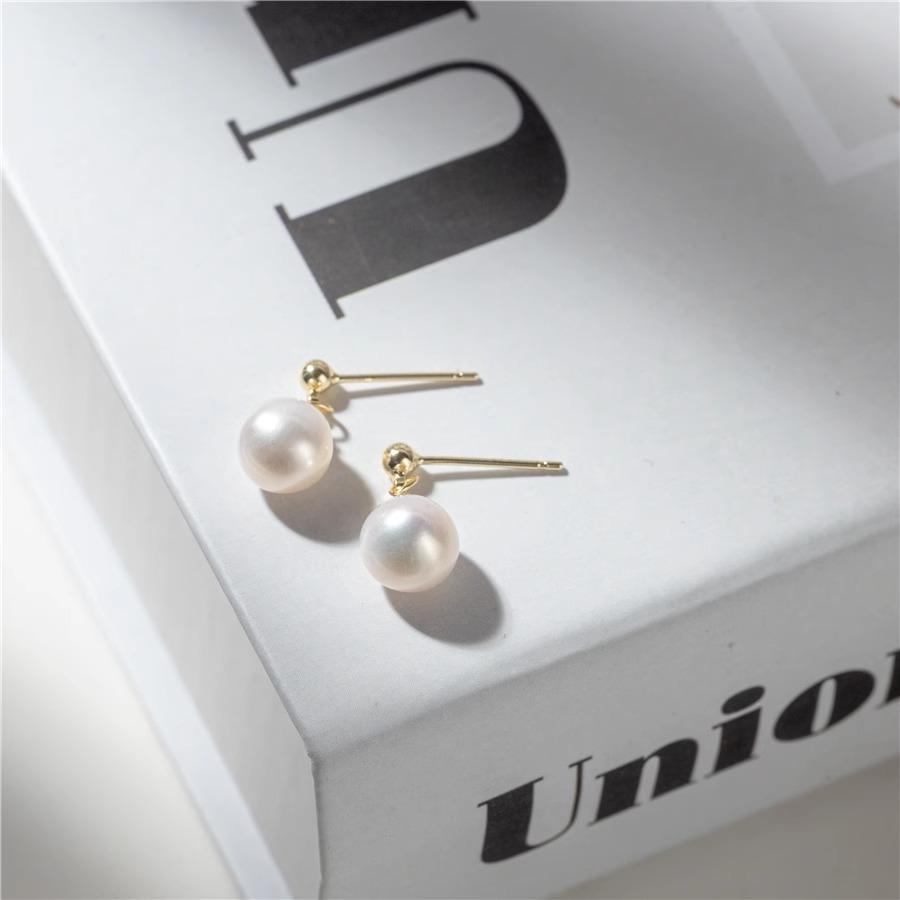 

[Don t take off pearl stud earrings when you sleep] Sweet temperament, silver needle earrings, versatile and elegant earrings