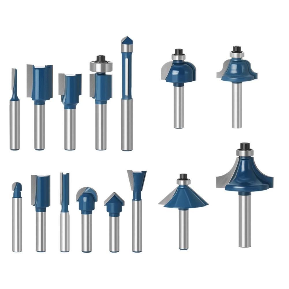 

Фреза с хвостовиком 1/4 дюйма, 15 шт., для резки дерева