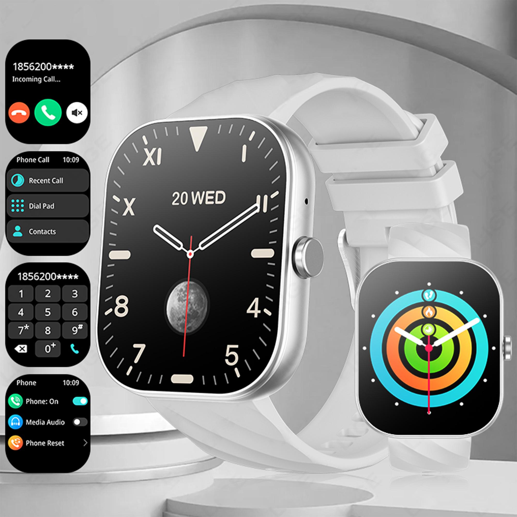 

LIGE Мужские умные часы для спорта на открытом воздухе, мониторинг здоровья, водонепроницаемые, с Bluetooth-вызовом silicone strap серый