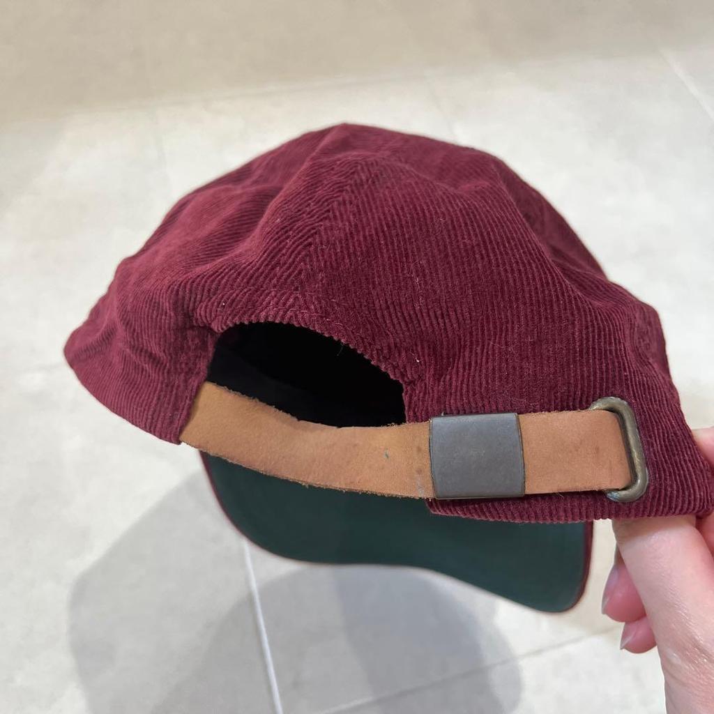 Used Brixton Cap Velor Red Green Hat Baseball