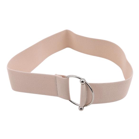 Women's Elastic Belts Round Buckle Belt Fashion Simple Waistband Clothing Decoration