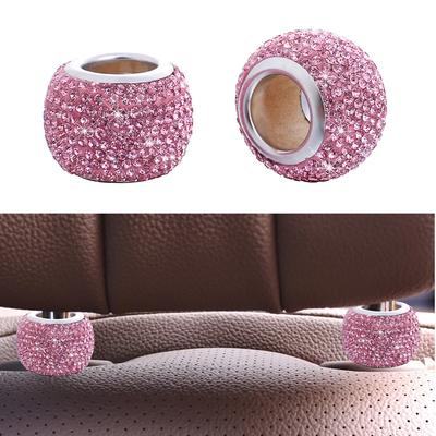 Colliers Anneaux Universels Strass Cristal Appuie-Tête Siège Auto Décor Charms Diamant Bling Accessoires Intérieurs Voiture Pour Femmes Filles