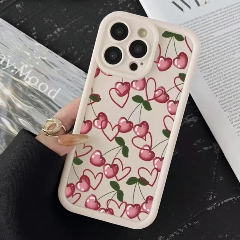 Cross Cherry iPhone 17 Pro/15/14 Pro Max Case: Japan & Korea Inspired, New 16E