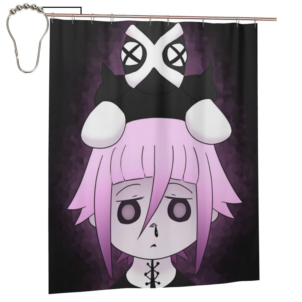 

Crona And Ragnarok Soul Eater Shower Curtain Bathroom Polyester Waterproof Bath Curtains With Hooks W60H190(CM)-1 Pcs
