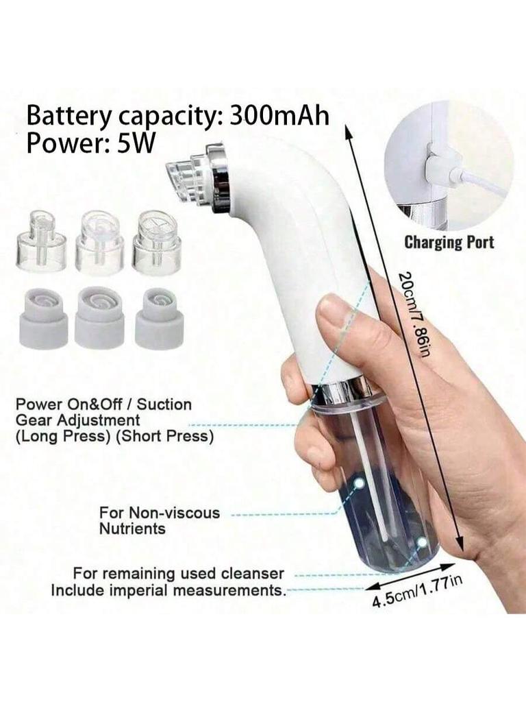 Blackhead Remover, Pore Vacuum Facial Cleaner, Electric Acne Remover, Blackhead Remover, USB Charging Water Circulation Facial C