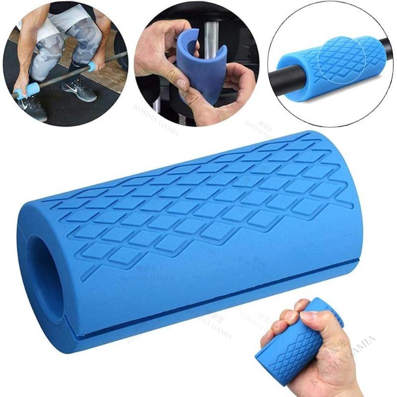 Fat Bar Dumbbell Barbell Grip Thick Bar Grips Silicone Non-Slip Protective Pad for Weightlifting Fitness Wear-resistant Comfort
