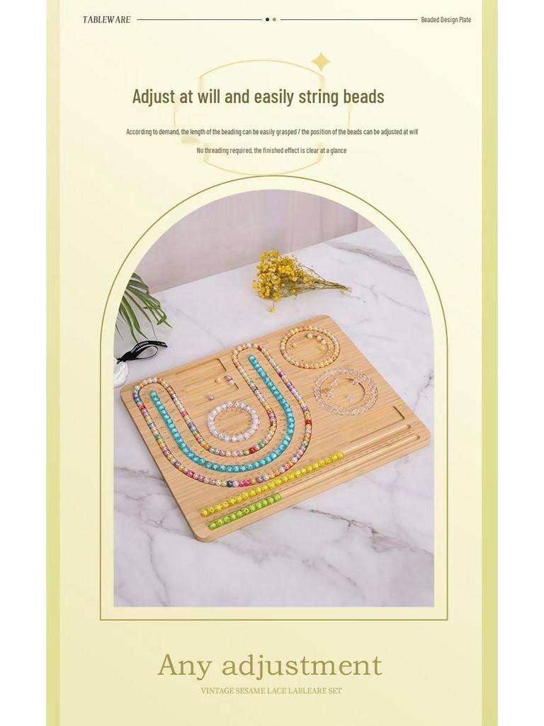 Beaded Bracelet & Necklace Weaving and Storage Tool Plate