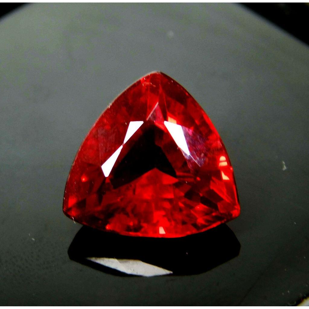 Natural Red Ruby Loose Gemstone Trillion Cut 8 Ct for Jewelry Making and Gem Collections