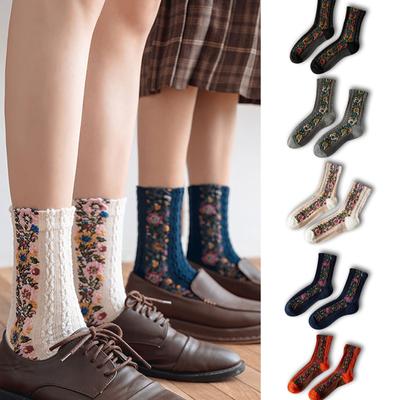 Fashion Winter Keep Warm Women Printed Ladies Breathability Thick Socks