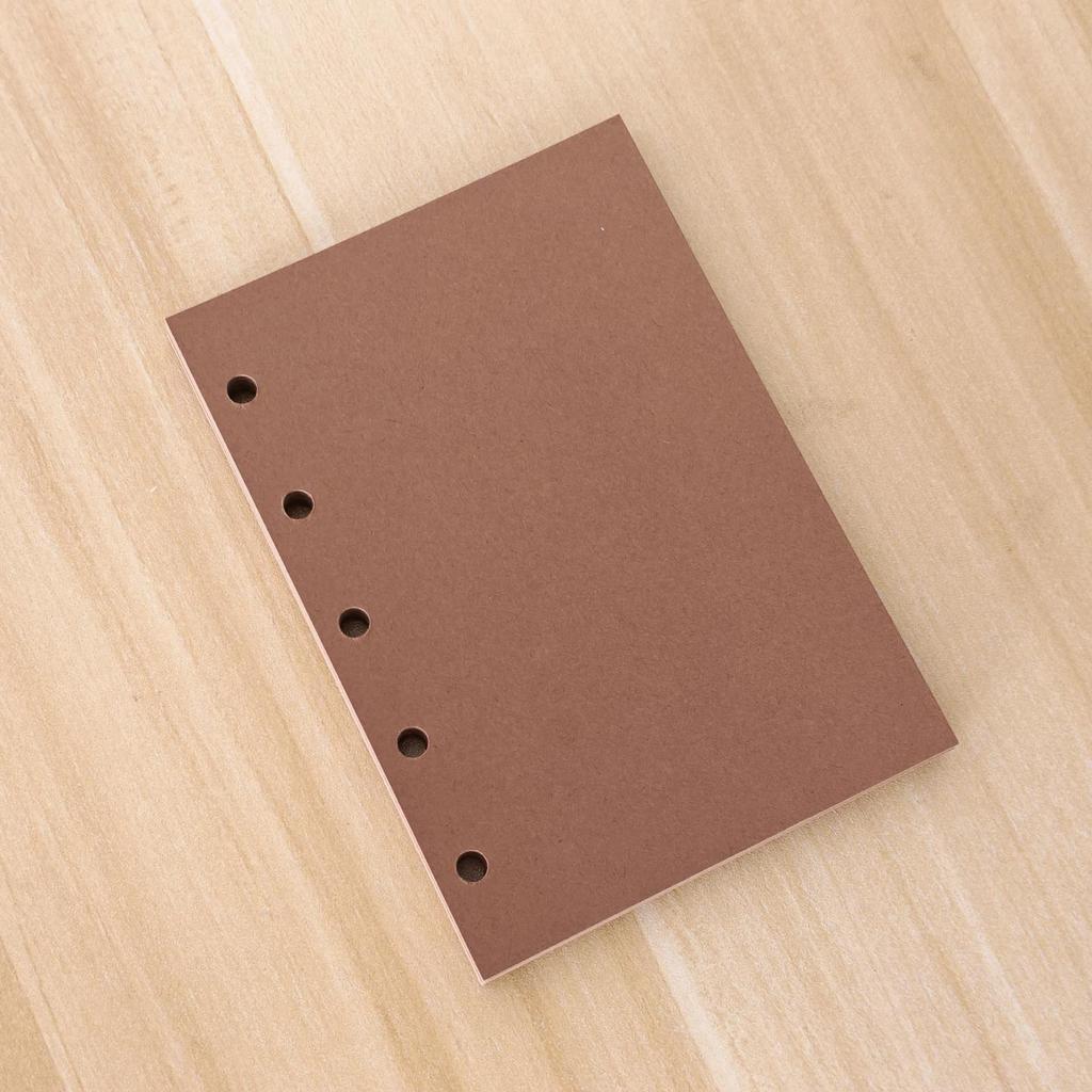 M5 Loose-Leaf Notebook Planner Refill: Blank, Colored, Pre-Punched Vintage Pages