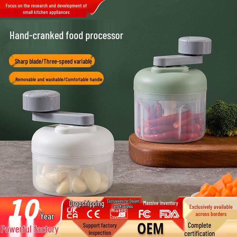 Compact Wireless Electric Garlic Masher: Automatic Pull-Type Garlic Cutter & Paste Maker