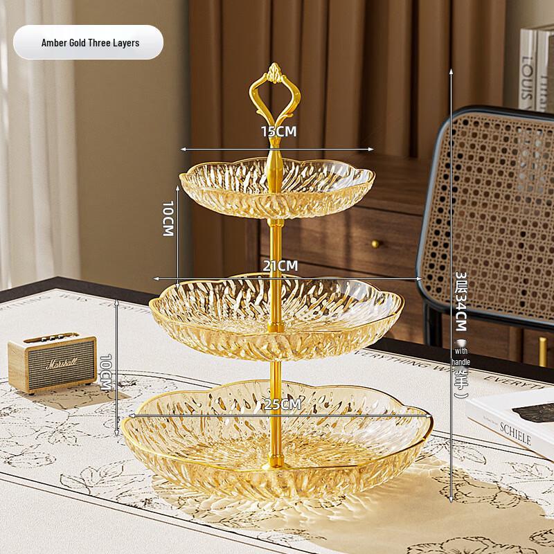 Flower-Shaped Multi-Tier Fruit and Snack Platter 3-Tier