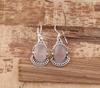 Solid 925 Sterling Silver Rose Quartz Gemstone Earring Handmade Designer Earring Dangle Earring