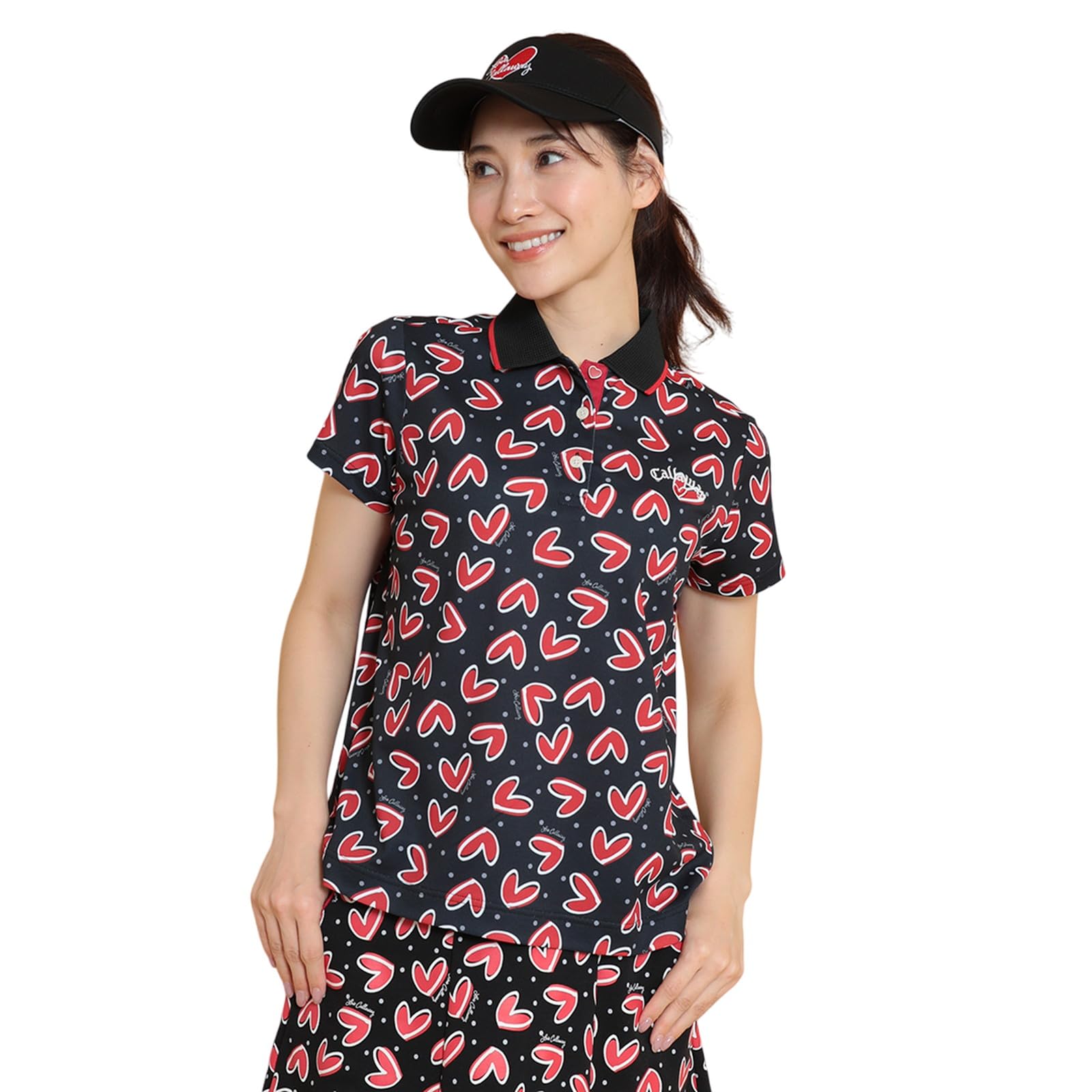 

Женская футболка-поло с коротким рукавом для гольфа C25134221 L [Callaway] [Серия LOVE] / / 1010_Черный