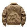Men's Pilot Jacket - Wool Blend Plush Lined, Thick and Warm, Versatile Workwear Coat, 27% Wool, Cotton Fabric.