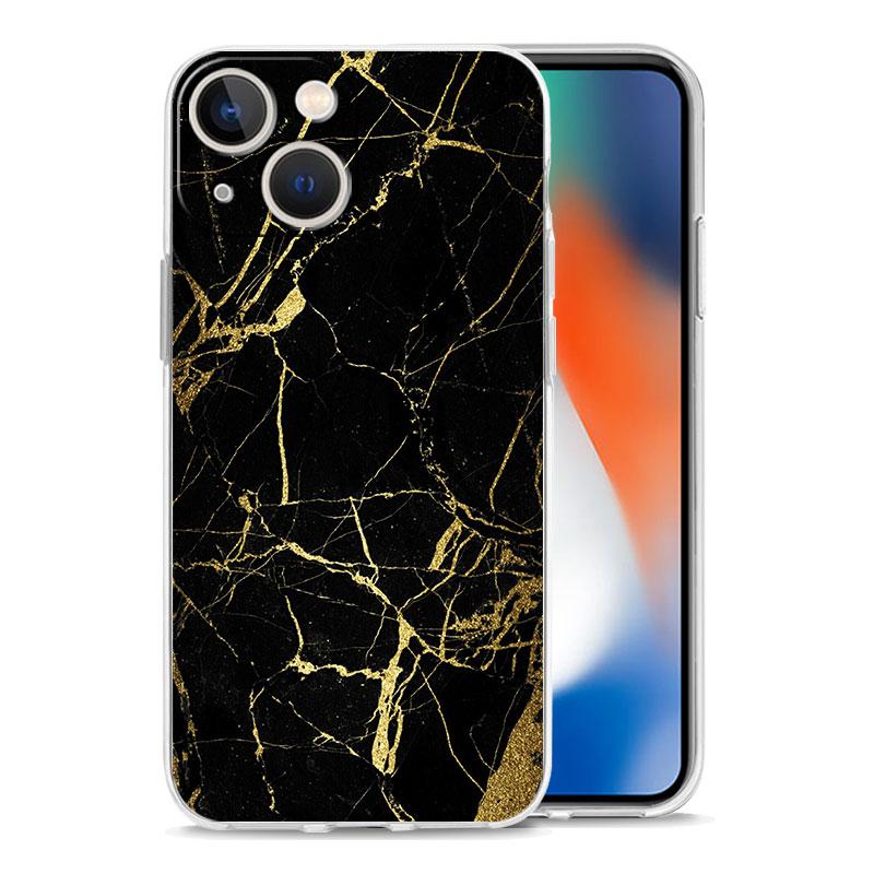 Priehľadný kryt na telefón pre iPhone 17 16 15 14 13 12 11 Pro Max Plus 17 AIR Nárazuvzdorný mäkký TPU obal Vintage mramorový Capas