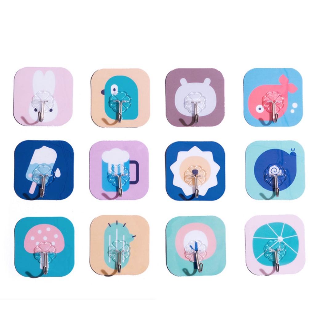 Homlly Animal Print Strong Waterproof Wall Hooks (10pcs) 10pcs set