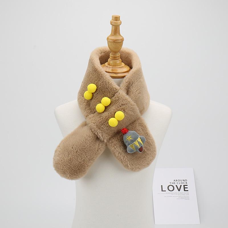 Kids' Cute Cartoon Scarf - Warm Winter Christmas Neck Warmer for Boys and Girls