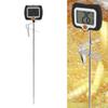 Probe   Thermometer, Stainless Steel LCD Display Kitchen Thermometer with Pot Clip for Cooking Baking