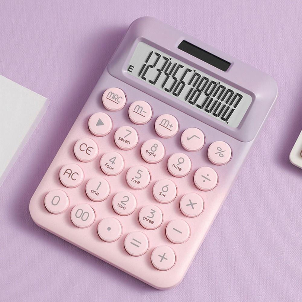 Candy Color 12 Digits Calculator creative Finance Calculator Gift Solar Desktop Calculator Home