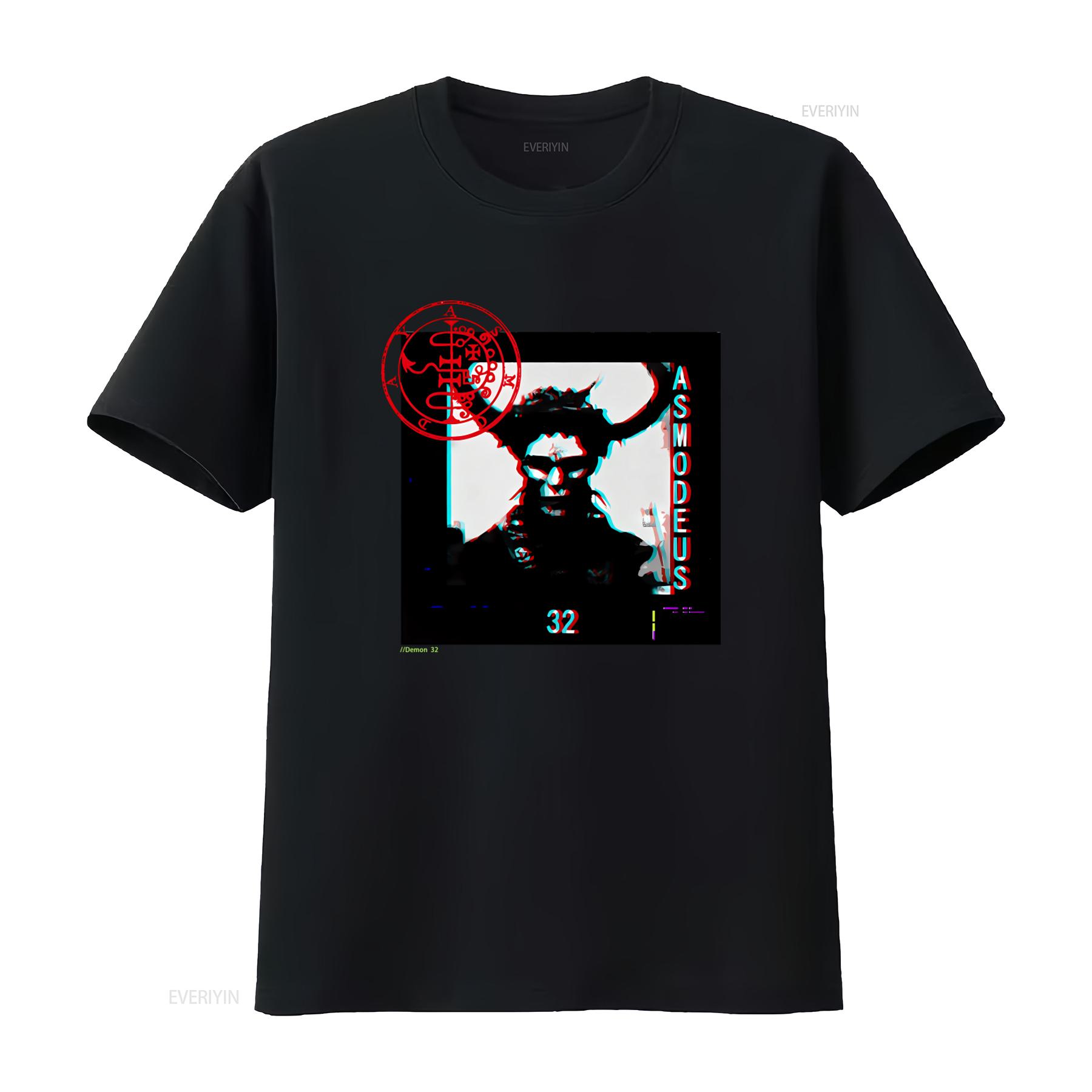 

Asmodeus Demon 32 Mens T Shirt Unique Design High Quality Print vintage Washed fashion Soft Top For Everyday Wear Unisex 4XL
