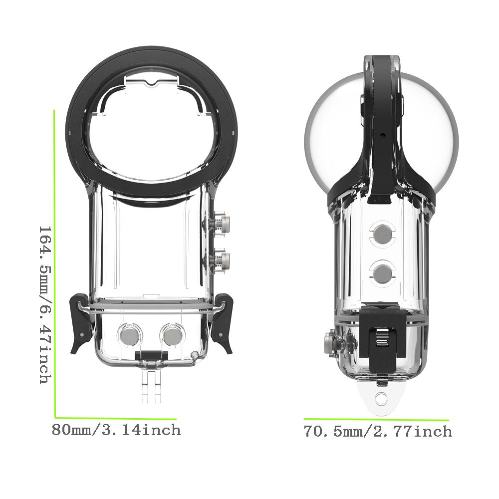 40M Waterproof Housing Case For Insta360 X4 Dive Case Underwater Water Shell for Insta360 X4 Sports Camera Accessories