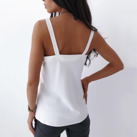 Women Sexy Deep V Neck Sleeveless Leopard Print Camisole Vest Blouse