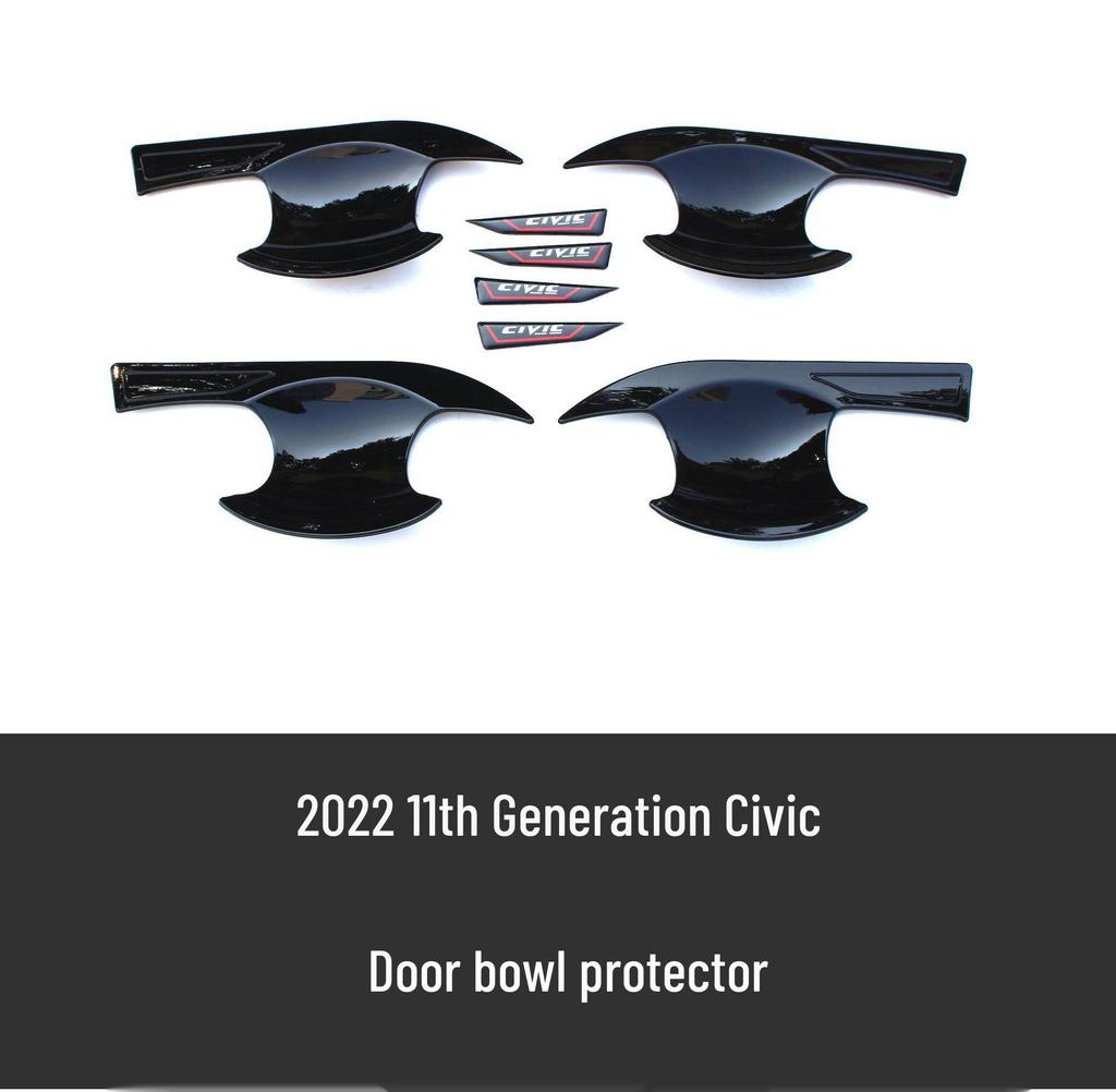 Îmbunătățiri pentru Honda Civic generația a 11-a 2022: buza frontală, eleron spate, splitter, jaluzele, bară spate.