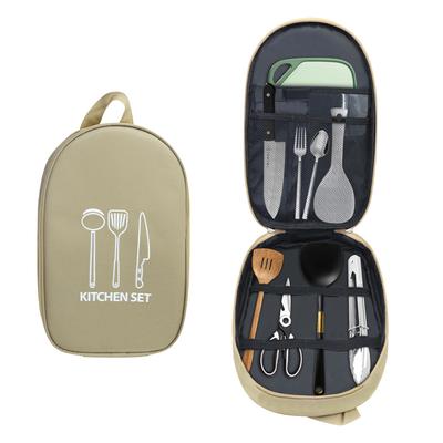 Outdoor Camping Cookware Bag Portable Travel Bbq Utensil Bag Cooking Utensil Organizer Kitchen Utensil Storage Bag