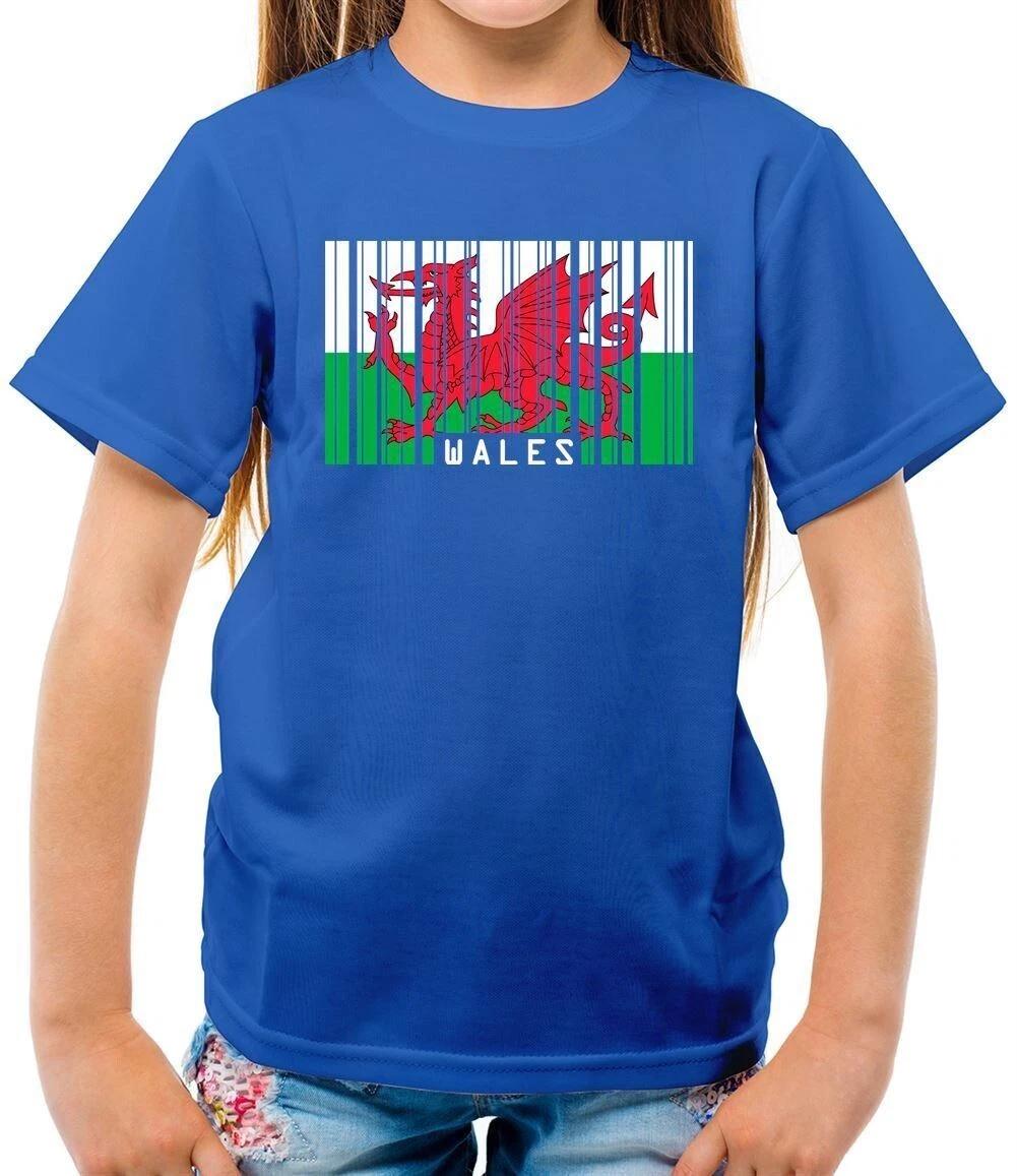 Wales Barcode Style Flag - Children - Welsh Country Flags Cymru 100