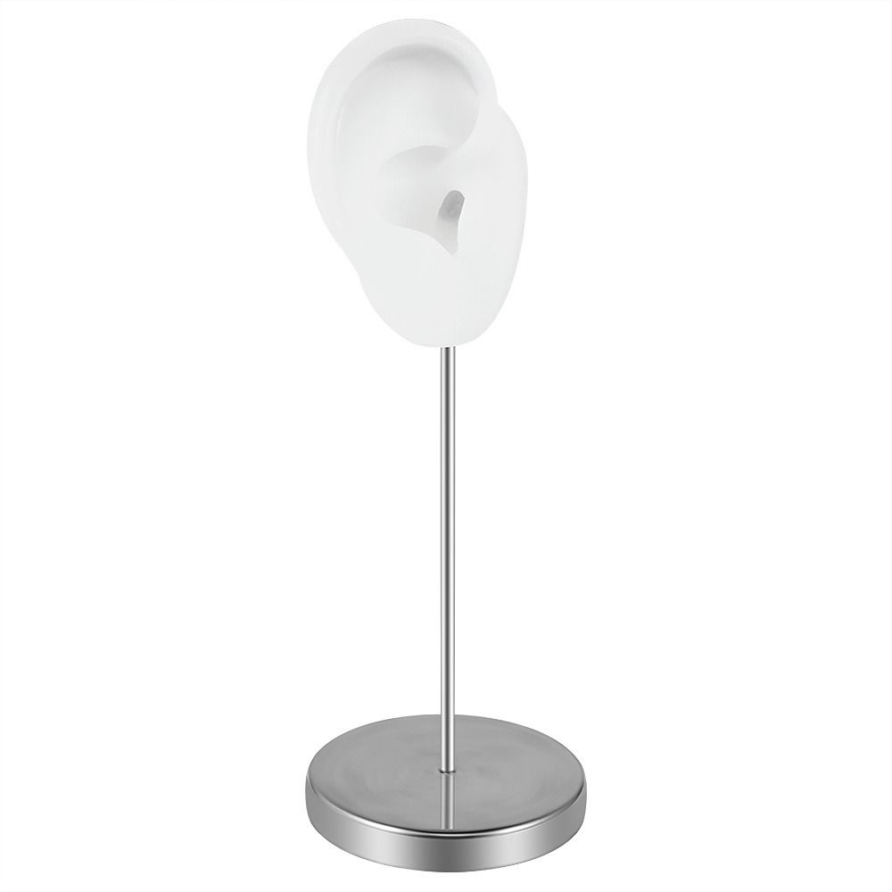Zinc Zinc Alloy Stand Silicone Ear Model Piercable Earrings Display Stand Human Ear Model Rack  Girls Women