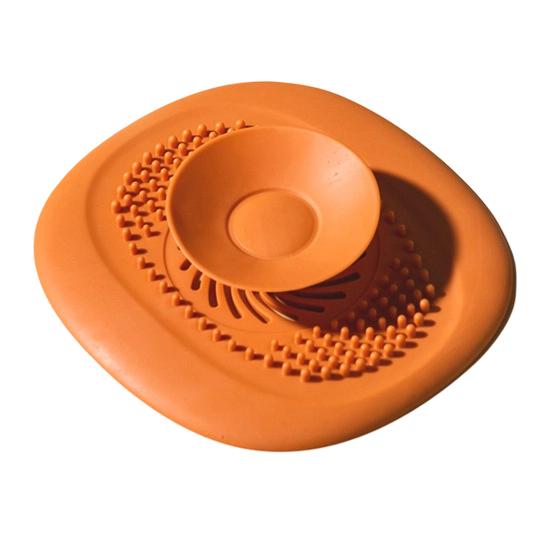 Kitchen Sink Drain Cover Push Type Floor Drain Seal Deodorizer Anti-Odor Plug Silicone Drain Strainer for Bathroom and Kitchen