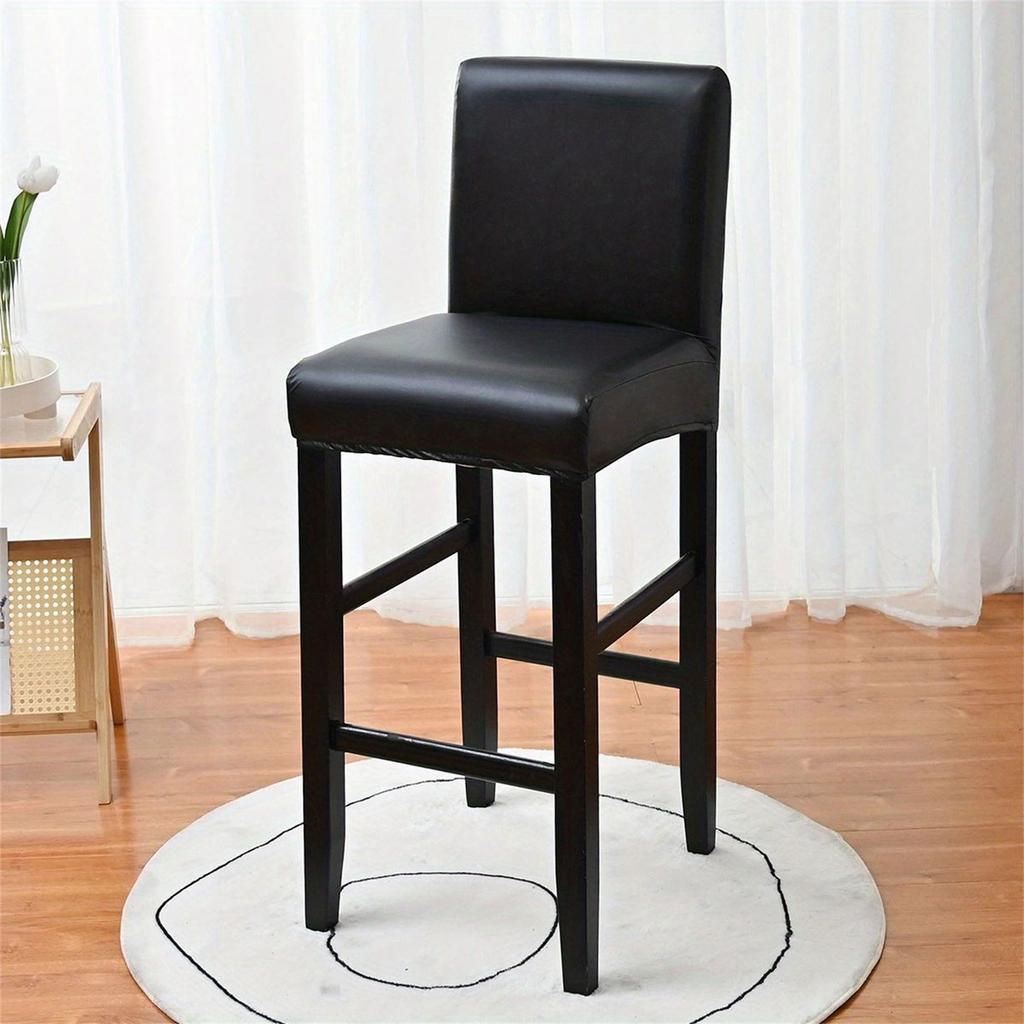 Durability PU Leather Pub Stool Covers Chair Covers Protects Against Stains And Scratches For Short Swivel Chairs