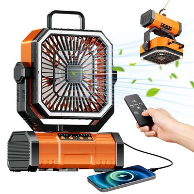 5400/9000mAh USB wiederaufladbarer Campingventilator Tragbare Luftzirkulatoren Drahtlose Ventilatoren Zeltventilator mit Haken