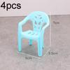 4Pcs Mini Support Miniature Items Armchair Plastic Backrest Chairs For 1/6 Dollhouse Accessories Doll Furniture Children'S Gifts