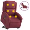 Vidaxl Lift-Up Massage Chair, Electric, Reclining, Red