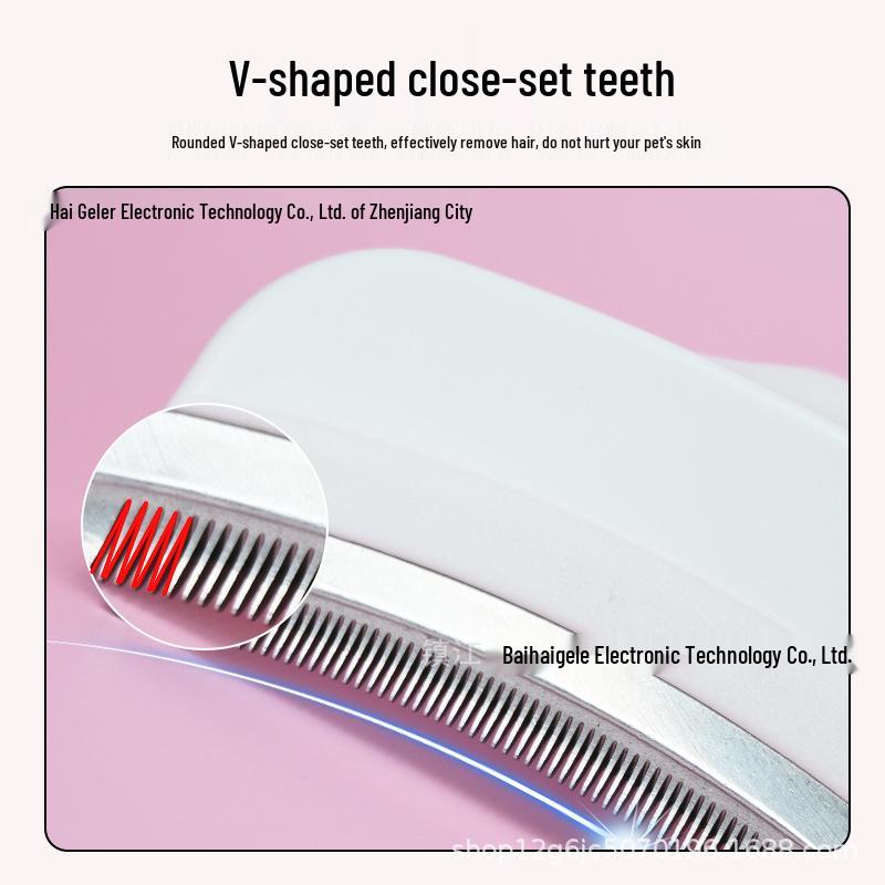 Curved Blade Pet Hair Removal Comb - Simple Macaron Design