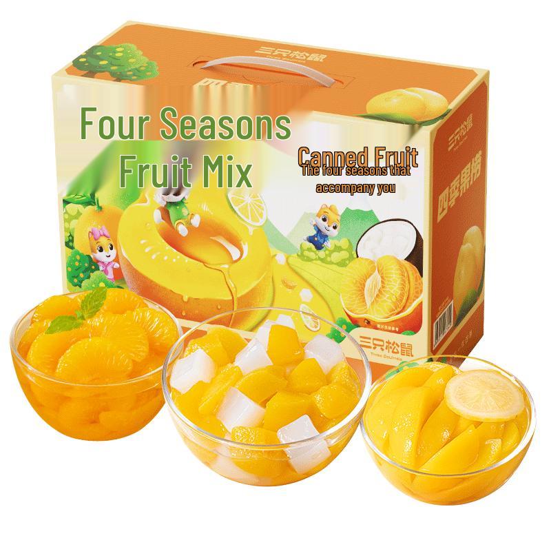 Three Squirrels Lemon Yellow Peach Canned Fruit