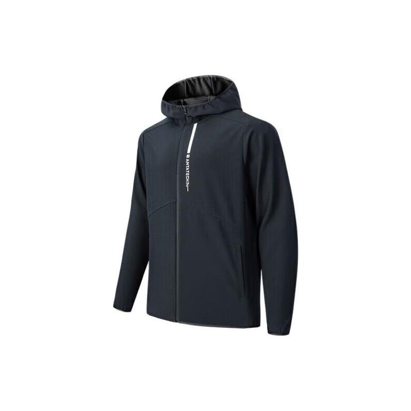 

Anta Теплая спортивная куртка с капюшоном и принтом логотипа, мужская куртка, темно-черная 952347601-5 L