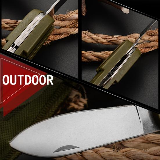 1 Set Folding Cutlery Reusable Easy To Carry Stainless Steel Outdoor Picnic Portable Spork Spoon Knife with Bag Tent Equipment