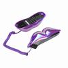 Creative Purple Lips Telephone Electroplate Desktop Landline Phone for Home Office