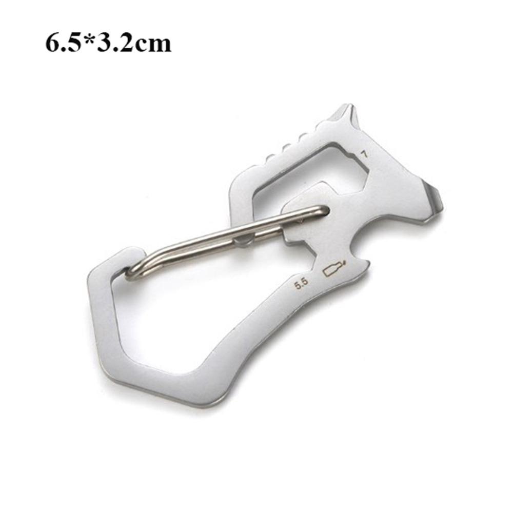 Stainless Steel Card Bottle Opener Multi-functional Portable Outdoor Camping Keychain Small Tool Household Combination Hardware