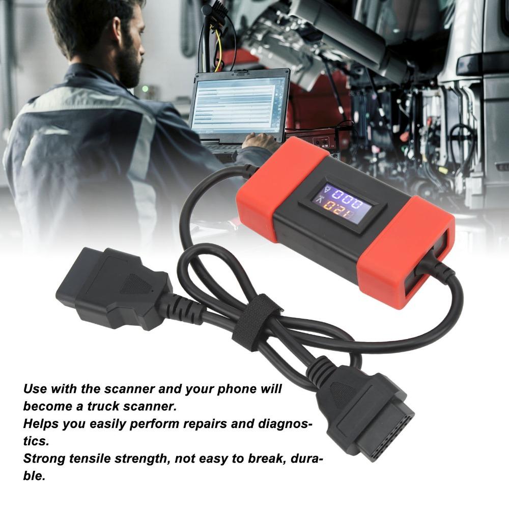Digital Screen Truck OBD2 Adapter 24V to 12V Launch X431 Adapter  Heavy Diesel Truck