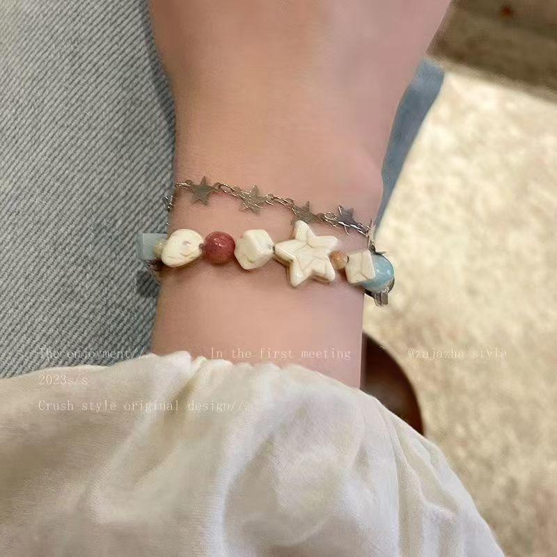 Baroque Pearl Drawstring Bracelet: Women's Light Luxury, Irregular Design, Exquisite Handcrafted Jewelry.