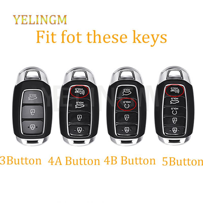 3 4 5 Button Car Key Fob Case Key Fob Cover For Hyundai I30 Ix35 Kona Encino Solaris Azera Grandeur Ig Accent Santa Fe Palisade