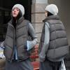 Women's new casual versatile stand-up collar warm vest women's short cotton vest outer top trendy