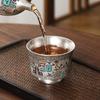 Chaxun Ceramic Gilded Silver Kung Fu Tea Cup