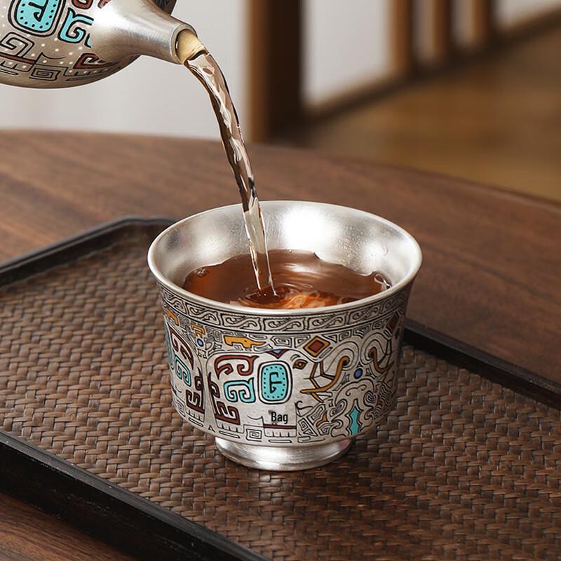 Chaxun Ceramic Gilded Silver Kung Fu Tea Cup