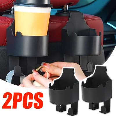 Car Seat Back Cup Holder Universal 3 In 1 Auto Rear Seat Smartphone Bracket Headrest Hanging Drink Holder Handbag Small Hook